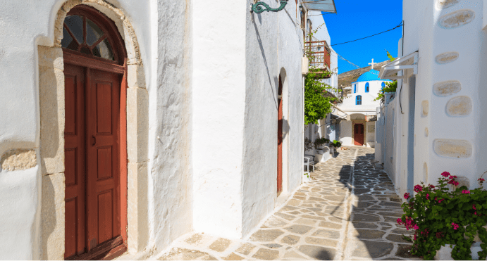 The picturesque country of the island