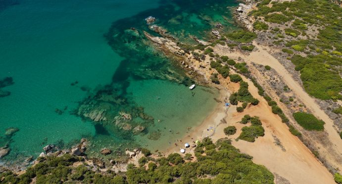 The deep blue beaches